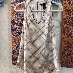 White House Black Market Silky Dress Tank Lined Sz S